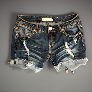 ALMOST FAMOUS Premium Destroyed Jean Shorts